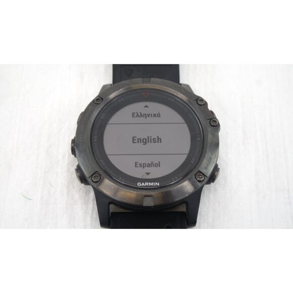 Garmin Fenix 5x GPS Smartwatch | Slate Gray Sapphire, Black Band, Factory Reset - Picture 2 of 10